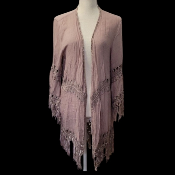 Dreamers Sweaters - Freamers Boho Fringe Open Cardigan